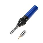 Gas Soldering Iron Butane Soldering Iron for Multipurpose Solder Station Cordless Butane Gas Blow Torch Soldering Iron Welding Pen Tool 1300℃(Blue)