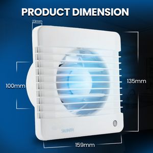 VENTS Silenta 100mm Bathroom Extractor Fan – Quiet Ventilation