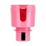 Enovoe Cup Holder Expander for Car - Cup Holder Insert - 4.3'' x 6.2'' Expandable Base for Center Console - Adjustable Drink Holder Extender - Multifunctional Automotive Cup Holders - Pink