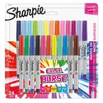 Sharpie Colour burst Assorted Ultra Fine Tip Permanent Marker |Suitable for Multipurpose Usage| Smudge Free | Office Stationery Items | Pack of 24