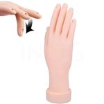 INOG Nail Trainning Hand Flexible Soft Practice Plastic Mannequin Hand Nail Art Trainer Manicure Practice Hand Tool