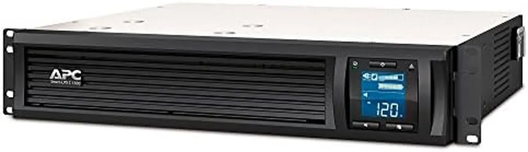 APC 1500VA Smart UPS with SmartConnect, SMC1500-2UC Rack Mount UPS Battery Backup, Sinewave, AVR, 120V, Line Interactive Uninterruptible Power Supply