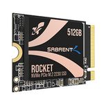 SABRENT Rocket 2230 NVMe 4.0 512GB High Performance PCIe 4.0 M.2 2230 SSD Compatible with Steam Deck, etc [SB-2130-512]