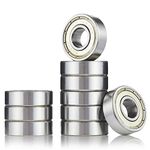 CNXBB 10pcs 6000ZZ Ball Bearing, Double Metal Sealed Deep Groove Bearings 10x26x8mm, High Temperature High Speed and Low Noise, Chromium Bearing Steel (10, 6000-ZZ)