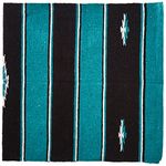 Tough 1 Wool Sierra Saddle Blanket, Teal/Black, 30" X 60"