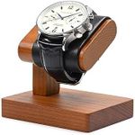 Woodten Solid Wood Single Watch Display Stand for Men Jewelry Watch Showcase Stand Display (Black)