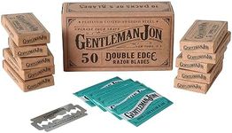 Gentleman Jon 50-Pack Platinum Double Edge Razor Blades - Premium Swedish Stainless Steel Safety Razor Blades - Platinum Coated Blades For Smooth and Comfortable Shaves - Fits Most Safety Razors