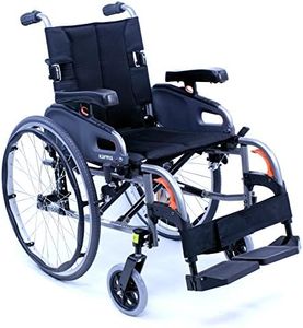 Karman Healthcare Ultra Lightweight Adjustable Wheelchair, Diamond Black, 20"x18"