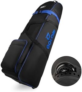 Goloni Golf Travel Bag with Wheels, Airline Approved Golf Club Travel Bag, Carry-On Golf Travel Case,Black Blue