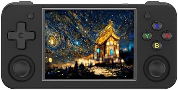 RG35XX H Console di gioco portatile da 3,5" IPS schermo retrò Lettore di videogiochi H700 Linux OS Scheda TF integrata da 64 GB (nero)