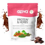 OZiva Protein & Herbs for Women (Chocolate) to Reduce Body Fat, Manage Weight & Metabolism | Protein Powder for Women with 23g Whey Protein, No Added Sugar, Certified Clean 2lbs