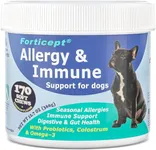Forticept Dog Allergy & Immune Support Chews - Dog Probiotics & Digestive Enzymes, Colostrum, and Omega 3 for Dogs Helps with Hot Spot and Itch Relief