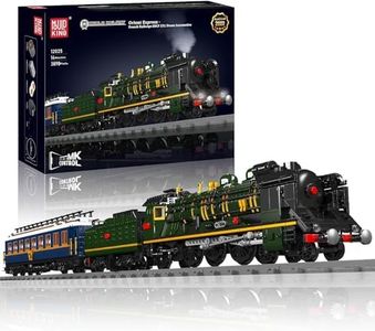Mould King 12025 Train Set for Boys, Technology Remote Controlled Steam Locomotive, Train Lighting Building Blocks Set LED, SNCF 231 of Orient Express French Railways, 3898 Piece Clamp Blocks Kit