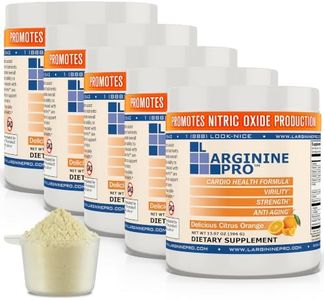 L-ARGININE PRO | 5,500mg L-Arginine Plus L-Citrulline 1,100mg Orange Powder Drink Mix Supplement for Increased Nitric Oxide Production