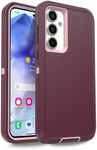 Anloes Case for Samsung Galaxy A35 5G, Heavy Duty Shockproof Dustproof 3 in 1 Rugged Protective Bumper Phone Cover for Galaxy A35 5G (Purple)