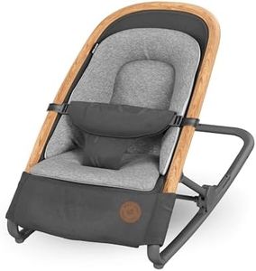 Maxi-Cosi Kori 2-in-1 Baby Bouncer Chair, 0 – 6 Months, up to 9 kg, Newborn Bouncer, 3 Recline Positions with One Hand, Lightweight & Compact, Easy-in Harness, Comfy Newborn Pillow, Essential Graphite