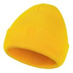 American Trends Beanie Hat for Men Women Smile Face Beanies Knit Soft Cute Skull Beanie Hats, A Yellow, One Size