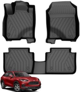 Original Floor Mats Custom Fit for 2023 2024 Honda HR-V HRV TPE Rubber Car Mats Accessories - TTX LIGHTING All Weather Odorless Anti-Slip Floor Liners for 2023 2024 Honda HRV 1st & 2nd Row