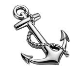 Incognito Anchor Logo Sticker for All Cars, Bikes, Metal (Silver)