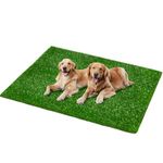 Dog Grass Mat 80 x 100cm, Strong Absorbency Soft Artificial Puppy Grass for Pets Potty Training, Easy to Clean Artificial Grass for Dogs Indoor Outdoor Use