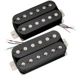 Artec VH-Rock Alnico 5 Uncovered Humbucker Electric Guitar Neck Bridge Pickups Set, Black