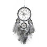 Donko Small Dream Catcher Grey Dream Catchers for Bedroom Handmade Feather Dream Catcher Wall Decor Hanging Crafts