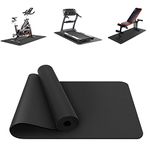 Treadmill Mat, Exercise Equipment Mat Heavy-Duty Protective Floor Mat for Under Stationary Bike, Spin Bike, Fitness Equipment, 180cm x 75cm, Black