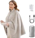 Zireot USB Heated Blanket,with USB Charger -Without Battery Pack,Portable Wearable Heated Shawl Throw Blanket for Home & Outdoor,Warm and Soft Cotton