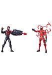 Hasbro Marvel Spider-Man Miles Morales Vs Carnage Battle Packs, 6-Inch-Scale Spider-Man and Carnage Figure 2-Pack, Toys for Kids Ages 4 and Up, F4988