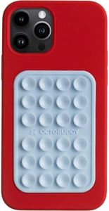 OCTOBUDDY Classic - Silicone Suction Phone Case Adhesive Mount - Hands-Free, Strong Grip Holder for Selfies & Videos - iPhone & Android Compatible - 2.25″ x 3.25″, Baby Blue