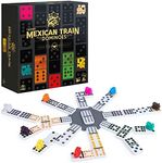 Legacy Deluxe Mexican Train Dominoes, Classic Original Board Game Set Double-12 Dominoes with Sturdy Wood Case, for Kids and Adults Aged 8 and up