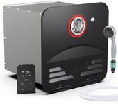 APUS RV Tankless Water Heater, 80,000 BTU Propane On Demand Instant Hot Water Heater with Black Door and Remote, 4.8 GPM, 12V, High Altitude Available, CSA Certified, Compatible with All RVs