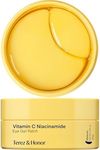 Under Eye Patches Korean Skincare: Vitamin C Niacinamide Gel Eye Mask for Brightening & Glowing with Caffeine Hyaluronic Acid - Dark Circles Puffiness & Wrinkles Hydrogel Eye Pad - Vegan, 60 Pcs