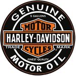 Harley-Davidson Motor Oil Bar & Shield Logo Round Puzzle - 26.5 inch 6022D