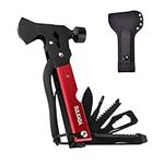 Multitool Axe Camping Tool, Christmas Stocking Stuffer Gift for Men Dad Him Boyfriend, 19-in-1 Survival Gear for Outdoor Hunting Hiking, Emergency Escape,with Axe,Hammer,Plier,Bottle Opener