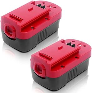 2Pack 3.6Ah HPB18 Ni-Mh Replacement Battery for Black and Decker 18V Battery HPB18 HPB18-OPE Compatible with Black Decker Battery 18 Volt Tools A1718 FS18FL Firestorm Cordless Powers Tool (Red)