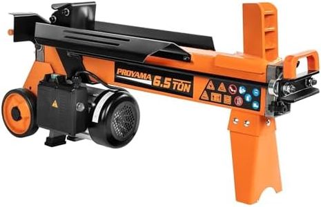 PROYAMA Log Splitter 6.5 Ton, Wood Splitter Electric Powered 15Amp, with Hydraulic Ram, Electric Firewood Splitting Machine, Horizontal