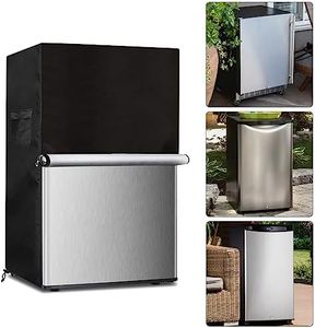 Sobana Upright Freezers Cover,Waterproof Outdoor Fridge Cover with Double Zipper for 3.0 Cubic Compact Mini Freezer (22" W x 23" D x 34" H,Black)