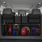 Snuopfy Car Boot Seat Organiser,Waterproof Durable Foldable Hanging Car Boot Storage Organiser Multipurpose with 8 Large Storage Bag Car Boot Organiser