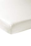 Meyco Baby Fitted Sheet Playpen Mattress Plain Off-White 75 x 95 cm Single Pack