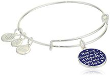 Alex and Ani Replenishment 19 Women's Harry Potter, Help Will Always Be Given Charm Bangle, Shiny Silver