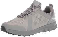 Skechers Men's Max Rover 2 Arch Relaxed Fit Spikeless Golf Shoe Sneaker, Grey, 10.5