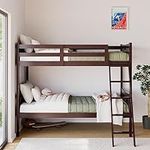 Storkcraft Caribou Twin-over-Twin Bunk Bed (Espresso) – GREENGUARD Gold Certified, Converts to 2 individual twin beds