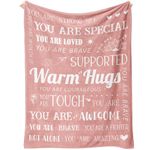 SECOGM Get Well Soon Gifts for Women, Cancer Gifts, Healing Hug Blanket, Inspirational Gifts, Thinking of You Gifts, Birthday Gifts for Mum Daughter Sister Friend, Flannel Throw Blankets 50'' x 60''