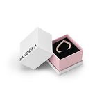 Pandora Timeless Women's 14k Rose Gold-Plated Sparkling Cubic Zirconia Wishbone Ring, Size 58, With Gift Box