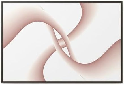 BrickByDreamCo Abstract Blush Wave Matte Canvas Framed | Modern Wall Art