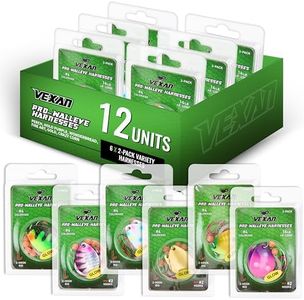 Vexan Glow Walleye Spinner Rig – Worm Harness with Live Bait Rig for Walleye Fishing, Crawler Harness and Fishing Lures (12-Count, Kit #1)