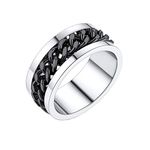 Spinning Rings For Women Boys Men Size 7 Anxiety Stress Rings Fidget Spinner Ring