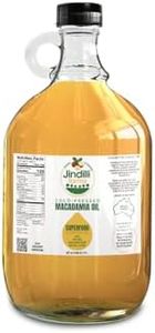 Jindilli Farms Macadamia Nut Cooking Oil- Australian Pure Cold Pressed, Unrefined, Natural Cooking Oil, High Smoke Point for Frying, Non GMO, Vegan, Keto Friendly and Gluten Free (64 fl oz)