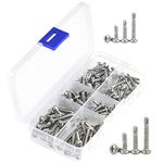 120 PCS Stainless Steel Self Drilling Screws,Self Tapping Screws for Metal(120 PCS, Round Head M3.5 & Round Head M4.2)